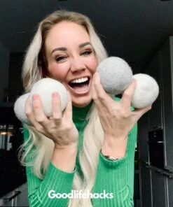 Goodlifehacks Originele XL 6 Stuks Drogerballen - Wasbollen - Wasverzachter - Zero Waste Dryerballs - Duurzaam - Herbruikbare Droogballen - Wit & Grijs - Energie Besparen -Thuis Wassen 1000x1200 1