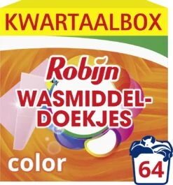 Robijn Classics Color Wasmiddeldoekjes - 4 X 16 Wasstrips - Voordeelverpakking -Thuis Wassen 1117x1200