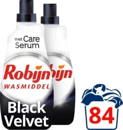 Robijn Klein & Krachtig Black Velvet Vloeibaar Wasmiddel - 2 X 42 Wasbeurten - Voordeelverpakking -Thuis Wassen 1135x1200