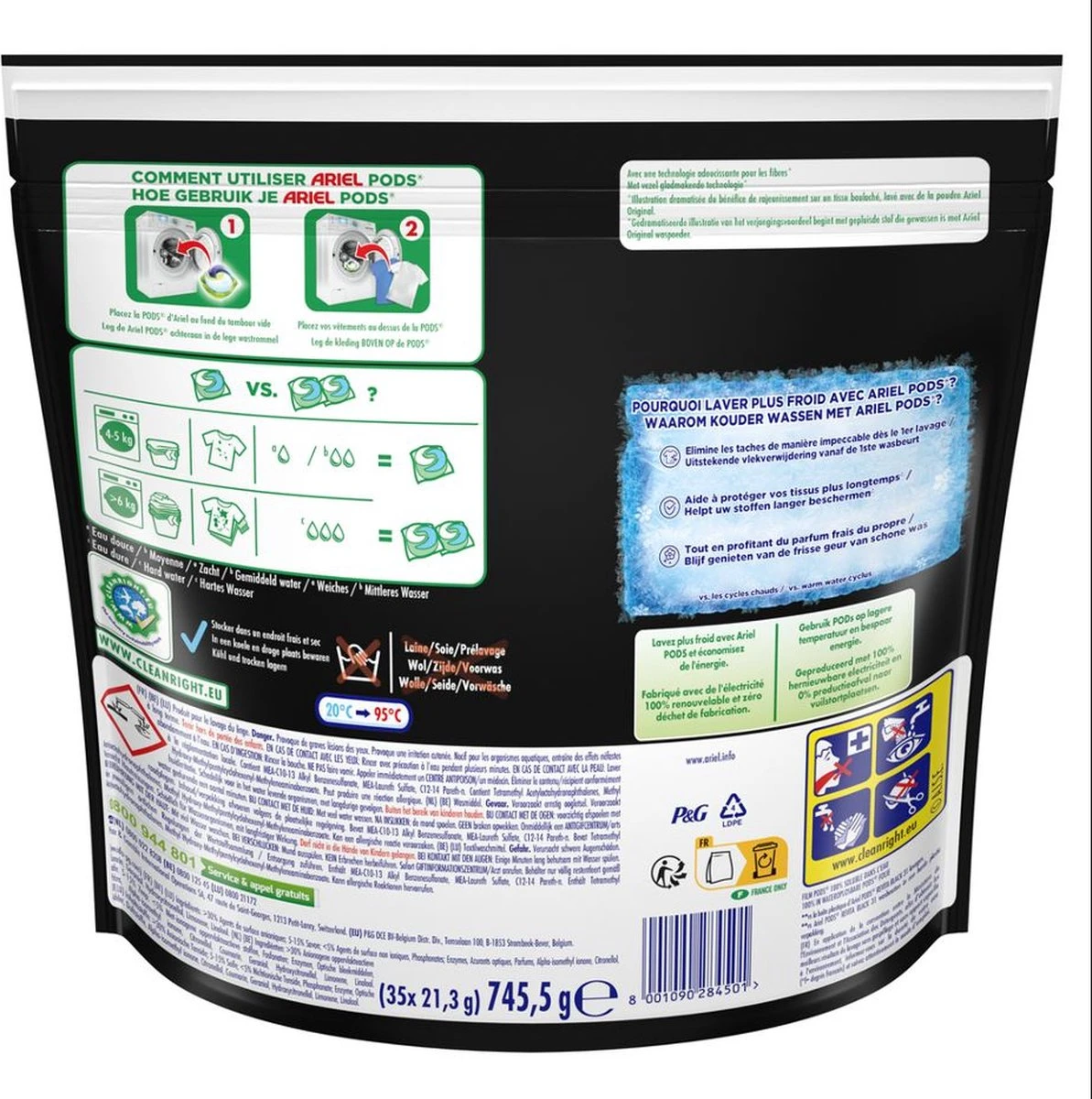 Ariel All In 1 Wasmiddel Pods + Revitablack - Wascapsules - Voor De Zwarte Was - 35 Wasbeurten 4 Ariel All In 1 Wasmiddel Pods + Revitablack - Wascapsules - Voor De Zwarte Was - 35 Wasbeurten - Afbeelding 2