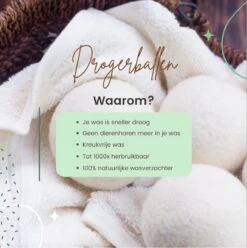 Geniet Van Gemak® | Herbruikbare Wollen Drogerballen | Wasbollen | Schaapswol | Duurzame En Energiebesparende Wasballen | 6 XL Drogerballen -Thuis Wassen 1195x1200 2