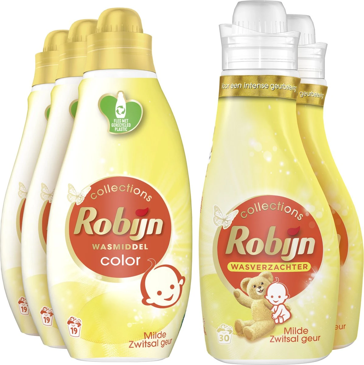 Robijn Perfect Match Zwitsal Wasmiddel En Wasverzachter Pakket - 5 Stuks - Voordeelverpakking 4 Robijn Perfect Match Zwitsal Wasmiddel En Wasverzachter Pakket - 5 Stuks - Voordeelverpakking - Afbeelding 2