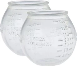 Merkloos Doseerbol 2 Stuks 150ml - Transparant - Wasbol - Wasbollen - Vloeibaar Wasmiddel Doseren - Voor Wasmachine - Doseerdop - Wasbal - Doseerwasbal - Herbruikbaar - Milieuvriendelijk