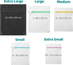 BOTC Waszakken - Wasnetten - Set Van 5 - Bescherm Je Wasgoed En Wasmachine - Transparant -Thuis Wassen 1200x1060 4