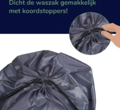 Wonair - Grote Waszak - Wash Me - Wastas - 60x90cm - Grijs - Met Trekkoord -Thuis Wassen 1200x1097 5