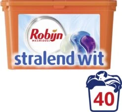 Robijn Stralend Wit 3 In 1 Wascapsules Speciaal Voor De Witte Was - 40 Wasbeurten Kwartaalbox -Thuis Wassen 1200x1098 1