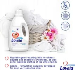 Lovela - Wasmiddel - Hypoallergene Melk - Voor Het Wassen Van Baby & Witte Kleding - 4,5l -Thuis Wassen 1200x1115