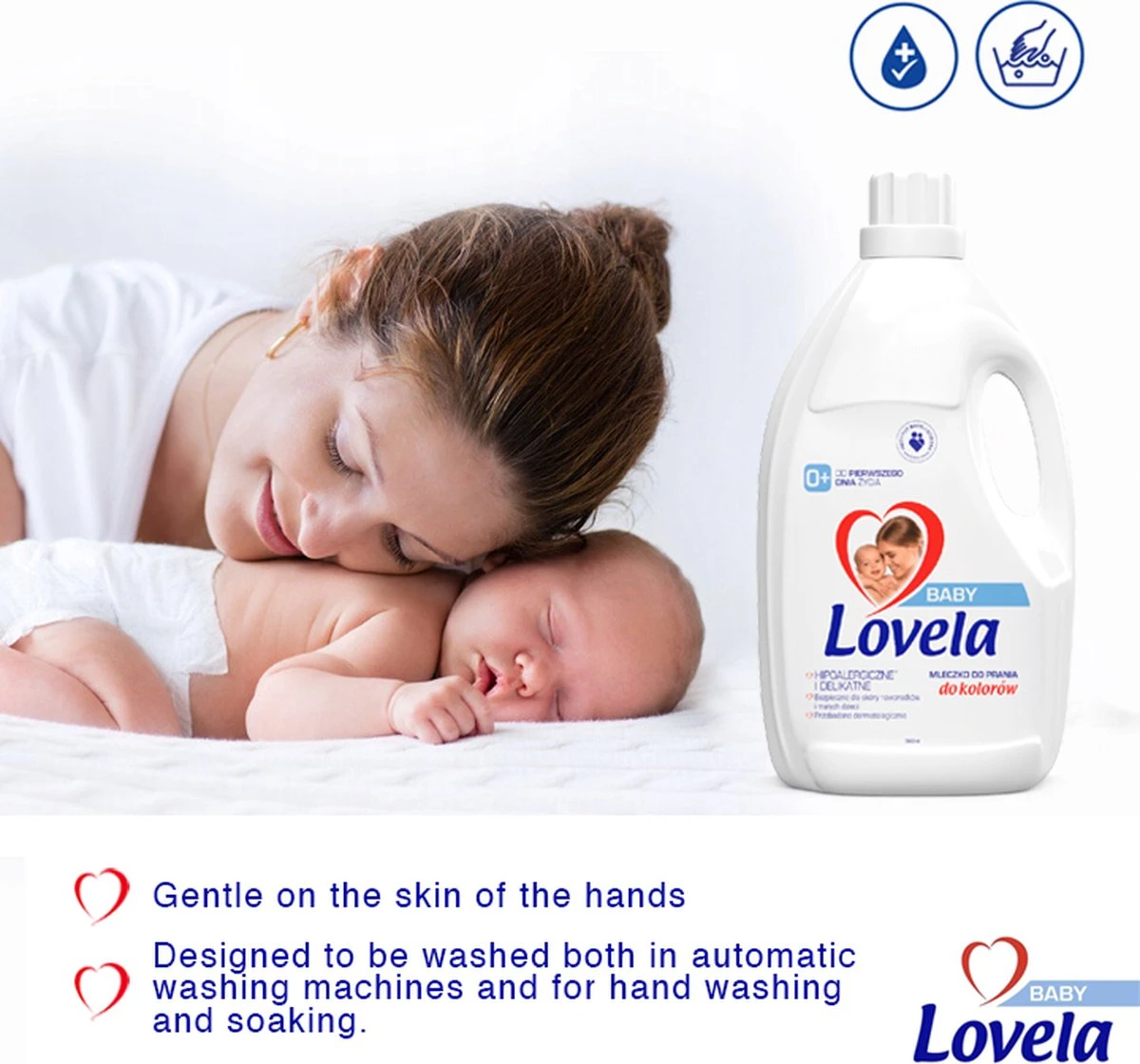 Lovela Baby - Hypoallergeen Wasmiddel Voor Het Wassen Van Gekleurde Baby- En Kinderkleding - 1.45 Liter 6 Lovela Baby - Hypoallergeen Wasmiddel Voor Het Wassen Van Gekleurde Baby- En Kinderkleding - 1.45 Liter - Afbeelding 4