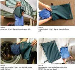 STNKY Pro Edition - Wasbare Sport, Reis- En Wastas - Groen - 13 Liter - Geurloos -Thuis Wassen 1200x1129 5