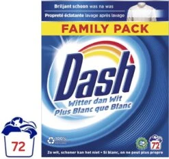 Dash Waspoeder Original Wit - Wasmiddel - 72 Wasbeurten - Voordeelverpakking -Thuis Wassen 1200x1130