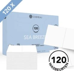 Cosmeau Wasmiddel Wasstrips 120 Wasbeurten Zeebries Wasvellen Wasdoekjes Detergent Sheets Eco Laundry Strips - Cosmo Cosmea Kosmo
