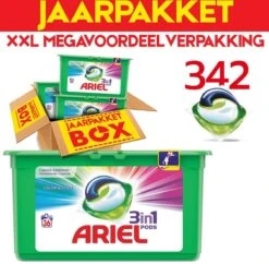 Ariel Colour & Style 3in1 Pods - Jaarbox 342 Wasbeurten - Wasmiddel Capsules - Jaar Megavoordeelverpakking | 342 Wasbeurten Color | Voor Alle Soorten Was -Thuis Wassen 1200x1175 2