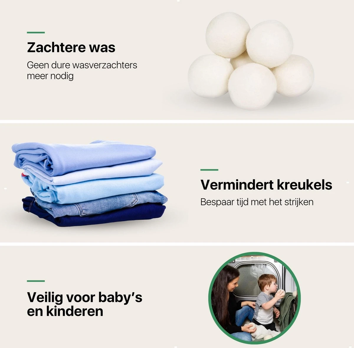 Tenify 6 XL Drogerballen + Extra Lavendel Olie - Wasbollen - Duurzaam - Schaapswol - Wasverzachter - Wasdrogerballen - Herbruikbare Droogballen - Energie Besparen 8 Tenify 6 XL Drogerballen + Extra Lavendel Olie - Wasbollen - Duurzaam - Schaapswol - Wasverzachter - Wasdrogerballen - Herbruikbare Droogballen - Energie Besparen - Afbeelding 6