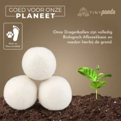 Merkloos Droger Ballen XL 8 Stuks – Zero Waste Dryer Balls - Duurzaam – Wasverzachter – Herbruikbare Drogerballen – Droogt De Was Sneller – Tiny Panda -Thuis Wassen 1200x1199 62