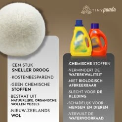 Merkloos Droger Ballen XL 8 Stuks – Zero Waste Dryer Balls - Duurzaam – Wasverzachter – Herbruikbare Drogerballen – Droogt De Was Sneller – Tiny Panda -Thuis Wassen 1200x1199 64