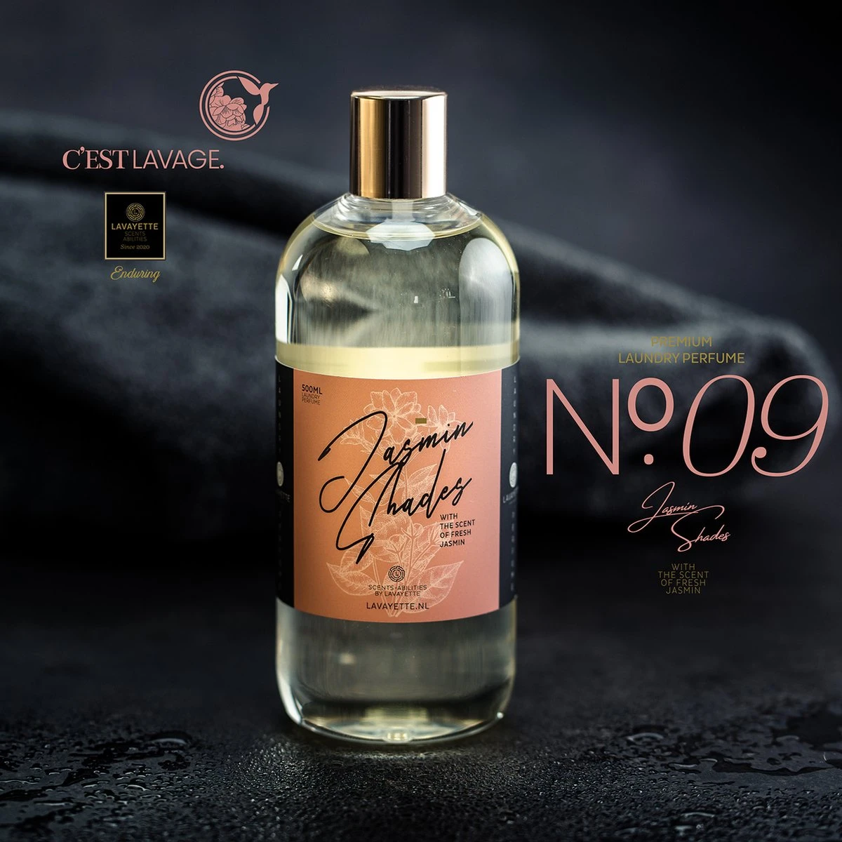 Lavayette Premium Wasparfum - Jasmin Shades - Geurbooster 500ml (Diamante) 4 Lavayette Premium Wasparfum - Jasmin Shades - Geurbooster 500ml (Diamante) - Afbeelding 2