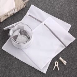 Merkloos Waszak 4 Delig - 1x Groot (50x60 Cm) - 1x Middel ( 40x50cm) - 1x Normaal (30x40cm) - 1x BH (17x15cm) -Thuis Wassen 1200x1200 1370