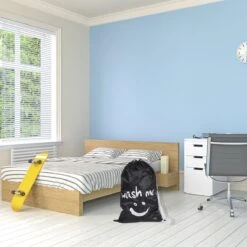 Wonair - Waszak Groot - 60x90cm - Zwart - Met Trekkoord En Draagband -Thuis Wassen 1200x1200 1387