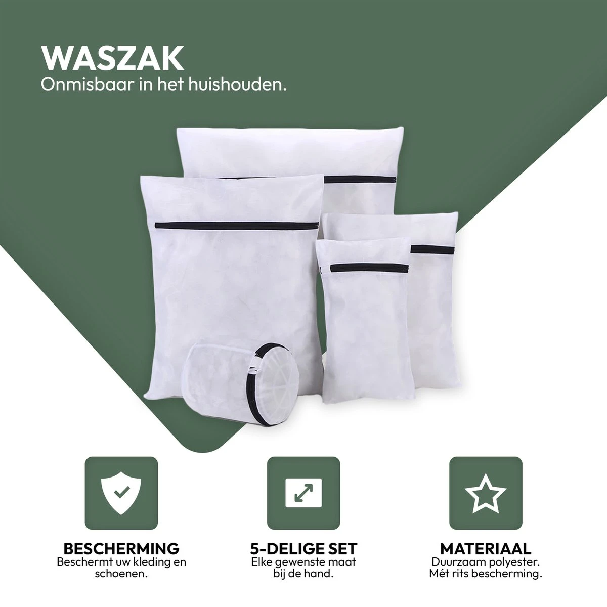 STACK Waszakken | Set Van 5 Waszakjes Met Rits - Waszak - Wasnet - Kledingzakjes - BH Was Zakjes - Laundry Bag Set Voor Ondergoed - Kleding - Delicaat Wasgoed - Wasmachine Zakjes - Wasgoed 8 STACK Waszakken | Set Van 5 Waszakjes Met Rits - Waszak - Wasnet - Kledingzakjes - BH Was Zakjes - Laundry Bag Set Voor Ondergoed - Kleding - Delicaat Wasgoed - Wasmachine Zakjes - Wasgoed - Afbeelding 6