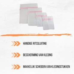 Merkloos Orange85 Waszakken 4 Stuks - 4 Maten - Lingerie - Bh - Schoenen - Schoenen -Thuis Wassen 1200x1200 1418