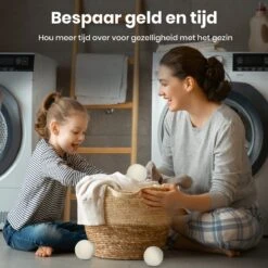 Wooly Drogerballen - 6 Wasdroger Ballen - Duurzaam - Wol - Herbruikbare Wasballen - Wasbol - Wasverzachter -Thuis Wassen 1200x1200 1441