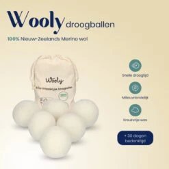 Wooly Drogerballen - 6 Wasdroger Ballen - Duurzaam - Wol - Herbruikbare Wasballen - Wasbol - Wasverzachter -Thuis Wassen 1200x1200 1447