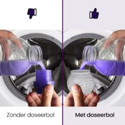BluGo Doseerbol 5 Stuks - Wasbollen - Doseerdop - Drogerballen - Wasballen - Herbruikbaar - Maataanduiding - 150ml -Thuis Wassen 1200x1200 1461