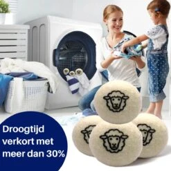Drogerballen 6 Stuks - Wasbol - Droogballen - Herbruikbare Wasbollen - Wasverzachter - Wasdrogerballen - Doseerbol -Thuis Wassen 1200x1200 1493