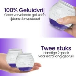 BluGo Doseerbol 2 Stuks - Wasbollen - Doseerdop - Drogerballen - Wasballen - Wasmiddel - Herbruikbaar - Maataanduiding - 150ml -Thuis Wassen 1200x1200 1499