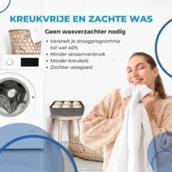 ANATURES Wollen XL Drogerballen 6 Stuks In Opbergmand – Herbruikbare Droogballen Wasdroger – Nieuw Zeelands RWS Schaapswol - Wasdrogerballen Duurzaam – Natuurlijke Wasverzachter -Thuis Wassen 1200x1200 1509