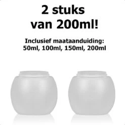 Dayshake Doseerbol Met Maataanduidingen (2 Stuks) - 200 Ml- Vloeibaar Wasmiddel Doseren - Wasbol - Herbruikbaar - Plastic - Voor Wasmachine - Alternatief Voor Doseerdop -Thuis Wassen 1200x1200 1536