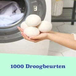 Casa Calma Drogerballen (6 Stuks) - Inclusief Opbergzakje - 100% Natuurlijk Schapenwol - Droger Ballen - Zero Waste Wasverzachter Bollen - Energiebesparend Drogen Met Droogbollen - Dryer Balls - Diervriendelijk & Milieuvriendelijk - Energie Besparen -Thuis Wassen 1200x1200 1542