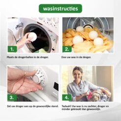 Droger Ballen Wol - Wasdroger Herbruikbare Wollen Droger Ballen - Droogballen Voor Snellere Droogtijd- Set 6 Stuks - Swilix -Thuis Wassen 1200x1200 1557