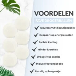 FAVE Drogerballen XL - 6 Stuks - Inclusief 2x Lavendelolie & Opbergzakje - Wasbol - Wasballen - Doseerbol - Droogballen - Duurzaam 16 FAVE Drogerballen XL - 6 Stuks - Inclusief 2x Lavendelolie & Opbergzakje - Wasbol - Wasballen - Doseerbol - Droogballen - Duurzaam -Thuis Wassen 1200x1200 1575