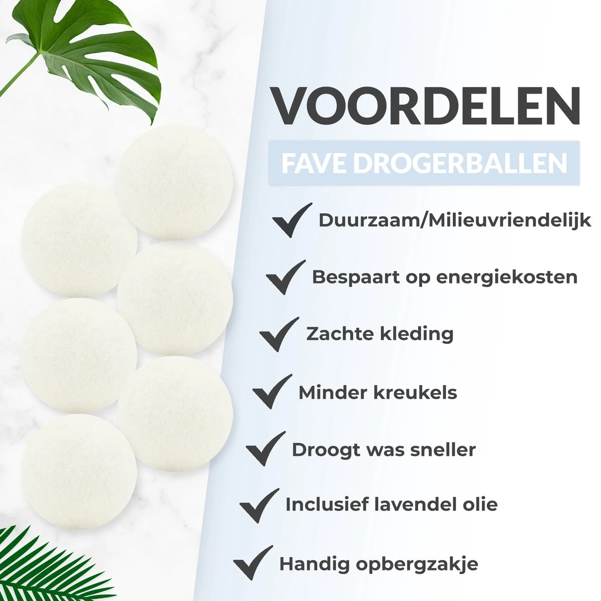 FAVE Drogerballen XL - 6 Stuks - Inclusief 2x Lavendelolie & Opbergzakje - Wasbol - Wasballen - Doseerbol - Droogballen - Duurzaam 9 FAVE Drogerballen XL - 6 Stuks - Inclusief 2x Lavendelolie & Opbergzakje - Wasbol - Wasballen - Doseerbol - Droogballen - Duurzaam - Afbeelding 7