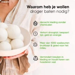 Drogerballen - Droogballen Voor Wasdrogers - Wasdrogerballen, Wasbollen & Wasballen - 100% Diervriendelijk, Duurzaam & Herbruikbaar - Duurzaam Cadeau - Energie Besparen - RWS Wol & Zero Waste - 6 Stuks Van Zivanto 13 Drogerballen - Droogballen Voor Wasdrogers - Wasdrogerballen, Wasbollen & Wasballen - 100% Diervriendelijk, Duurzaam & Herbruikbaar - Duurzaam Cadeau - Energie Besparen - RWS Wol & Zero Waste - 6 Stuks Van Zivanto -Thuis Wassen 1200x1200 1577