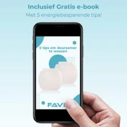 FAVE Doseerbol - Wasbollen - Drogerbollen - Transparant - Doseerdop - 230ml - 1 Stuk - Inclusief E-book -Thuis Wassen 1200x1200 1592