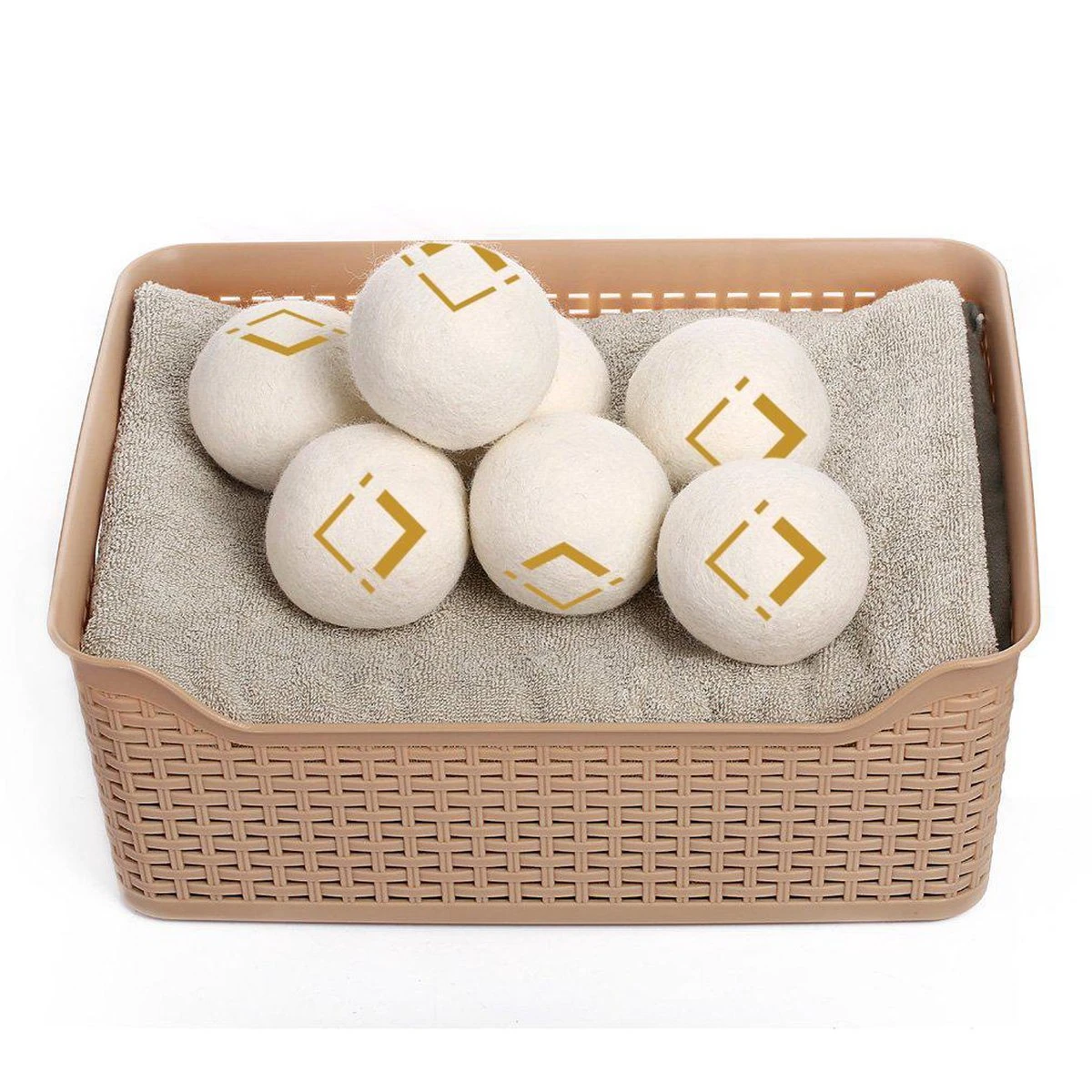 LuxerLiving Wasbol Set Van 6 - Droogt Tot 30% Sneller - Wasverzachter - Droger Ballen - Dryer Balls - Ecologisch - 100% Wol 5 LuxerLiving Wasbol Set Van 6 - Droogt Tot 30% Sneller - Wasverzachter - Droger Ballen - Dryer Balls - Ecologisch - 100% Wol - Afbeelding 3