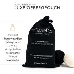 STEAMRS - 6x Wasdrogerballen - 100% Schapenwol - Verkort Droogtijd - Zachtere & Kreukloze Was -Thuis Wassen 1200x1200 1622