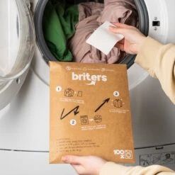 Briters Wasmiddelstrips - 100 Wasbeurten - Ecologisch Wasmiddel - 100% Plasticvrij - Fresh Linen - Wasstrips -Thuis Wassen 1200x1200 40