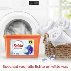 Robijn Stralend Wit 3 In 1 Wascapsules Speciaal Voor De Witte Was - 40 Wasbeurten Kwartaalbox -Thuis Wassen 1200x1200 689