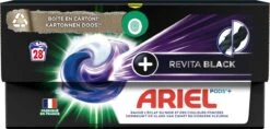 Ariel Wasmiddel Pods + Revitablack - Voor De Zwarte Was - 4 X 28 Wasbeurten - Voordeelverpakking -Thuis Wassen 1200x571 3