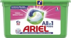 Ariel All In 1 Wasmiddel Pods Fresh Sensations - 3x43 Wasbeurten - Halfjaarbox -Thuis Wassen 1200x640 3