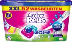 6x Witte Reus Power Caps Wasmiddelcapsules Color Reus 52 Stuks -Thuis Wassen 1200x704 2