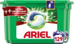 Ariel All In 1 Wasmiddel Pods + Ultra Vlekverwijderaar - 3x43 Wasbeurten - Voordeelverpakking