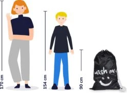 Wonair - Waszak Groot - 60x90cm - Zwart - Met Trekkoord En Draagband -Thuis Wassen 1200x877 1