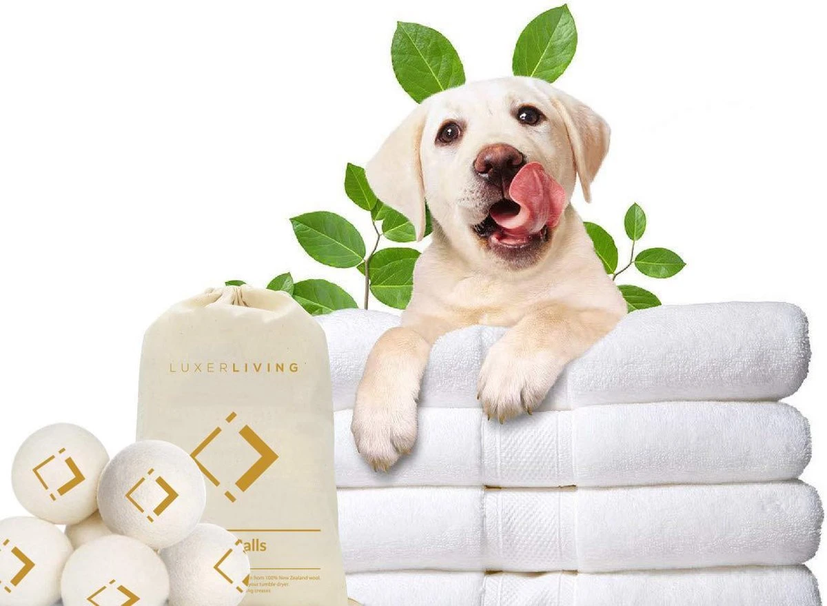 LuxerLiving Wasbol Set Van 6 - Droogt Tot 30% Sneller - Wasverzachter - Droger Ballen - Dryer Balls - Ecologisch - 100% Wol 7 LuxerLiving Wasbol Set Van 6 - Droogt Tot 30% Sneller - Wasverzachter - Droger Ballen - Dryer Balls - Ecologisch - 100% Wol - Afbeelding 5