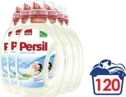 Persil® Persil Sensitive Gel - Vloeibaar Wasmiddel - Baby En Gevoelige Huid - Voordeelverpakking - 6 X 20 Wasbeurten -Thuis Wassen 1200x923