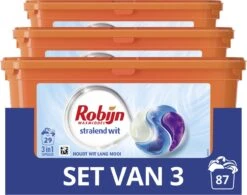 Robijn Stralend Wit Wascapsules - 3 X 29 Wasbeurten - Halfjaarbox -Thuis Wassen 1200x947 1