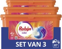 Robijn Color 3 In 1 Wascapsules - 3 X 29 Wasbeurten - Halfjaarbox -Thuis Wassen 1200x948